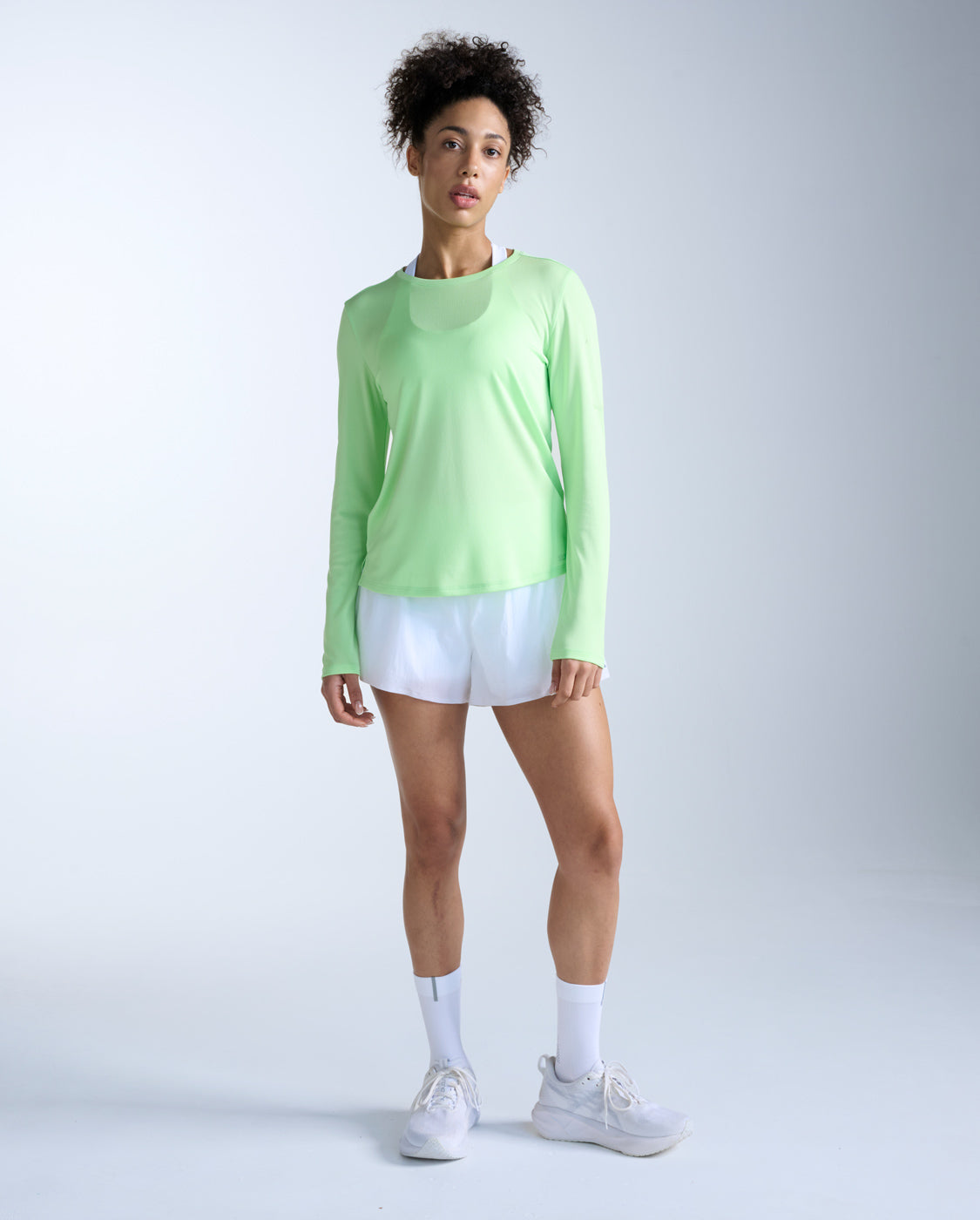 2xu-aero-long-sleeve-laufshirt-damen-lime-zest-mesh image 6