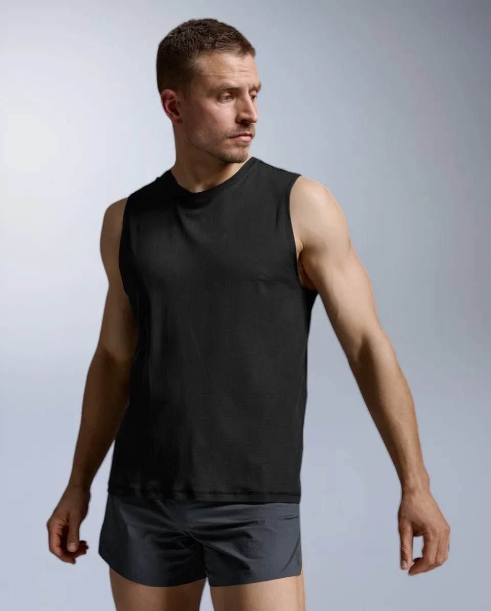 2xu-aero-trail-tank-top-herren-black-black-reflective-upf-50 image 1