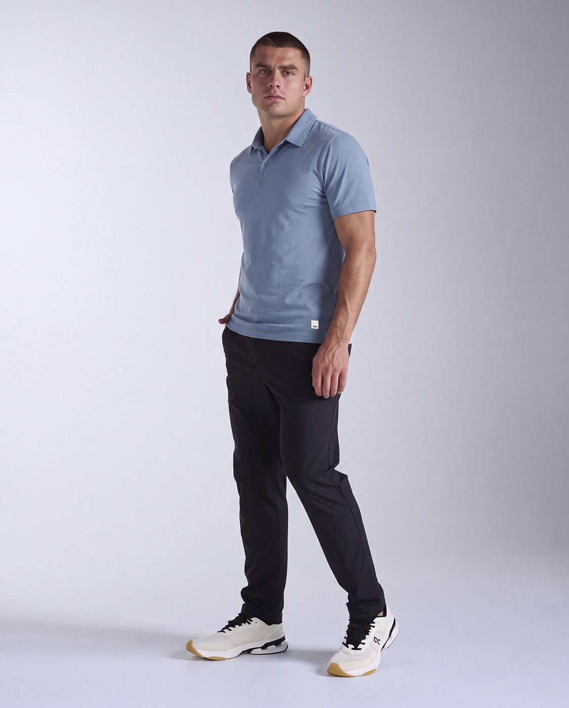 2xu-signature-soft-jersey-polo-herren-blue-shade-blue-shade-stretch image 3