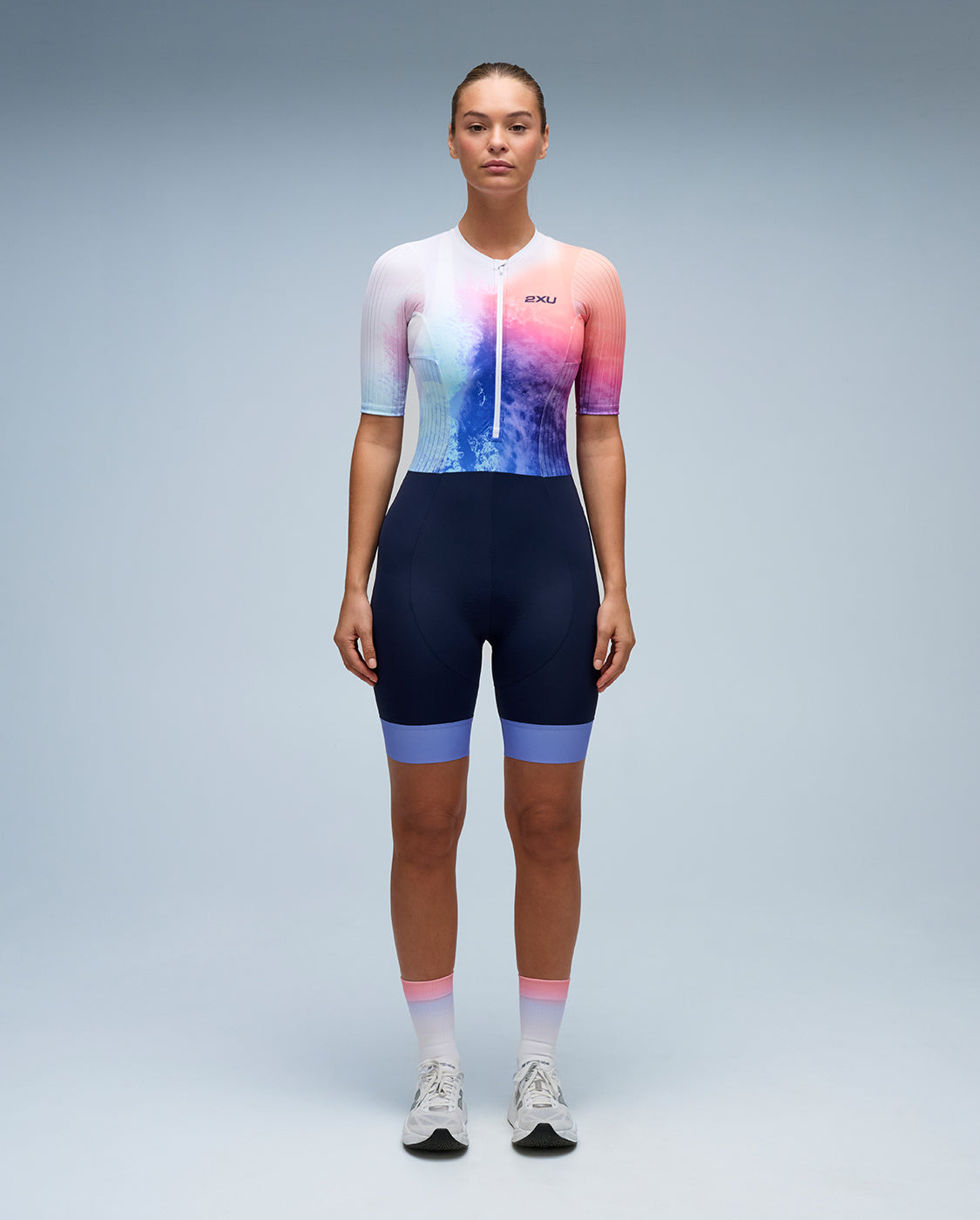 2xu-aero-sleeved-trisuit-noosa-midnight-damen-kurzarm image 1