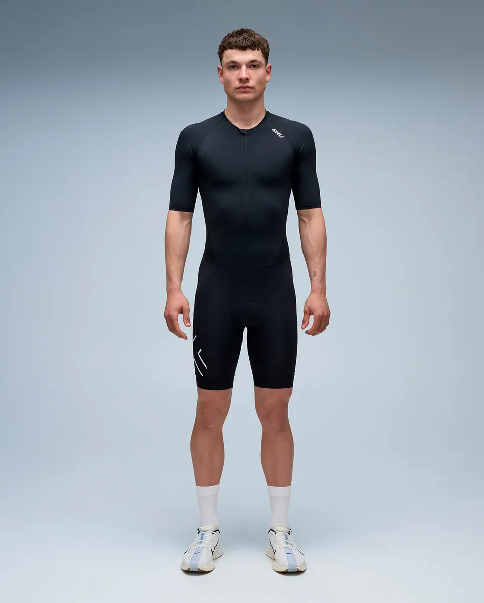 2xu-core-sleeved-trisuit-herren-schwarz-sprint-uv-schutz image 1