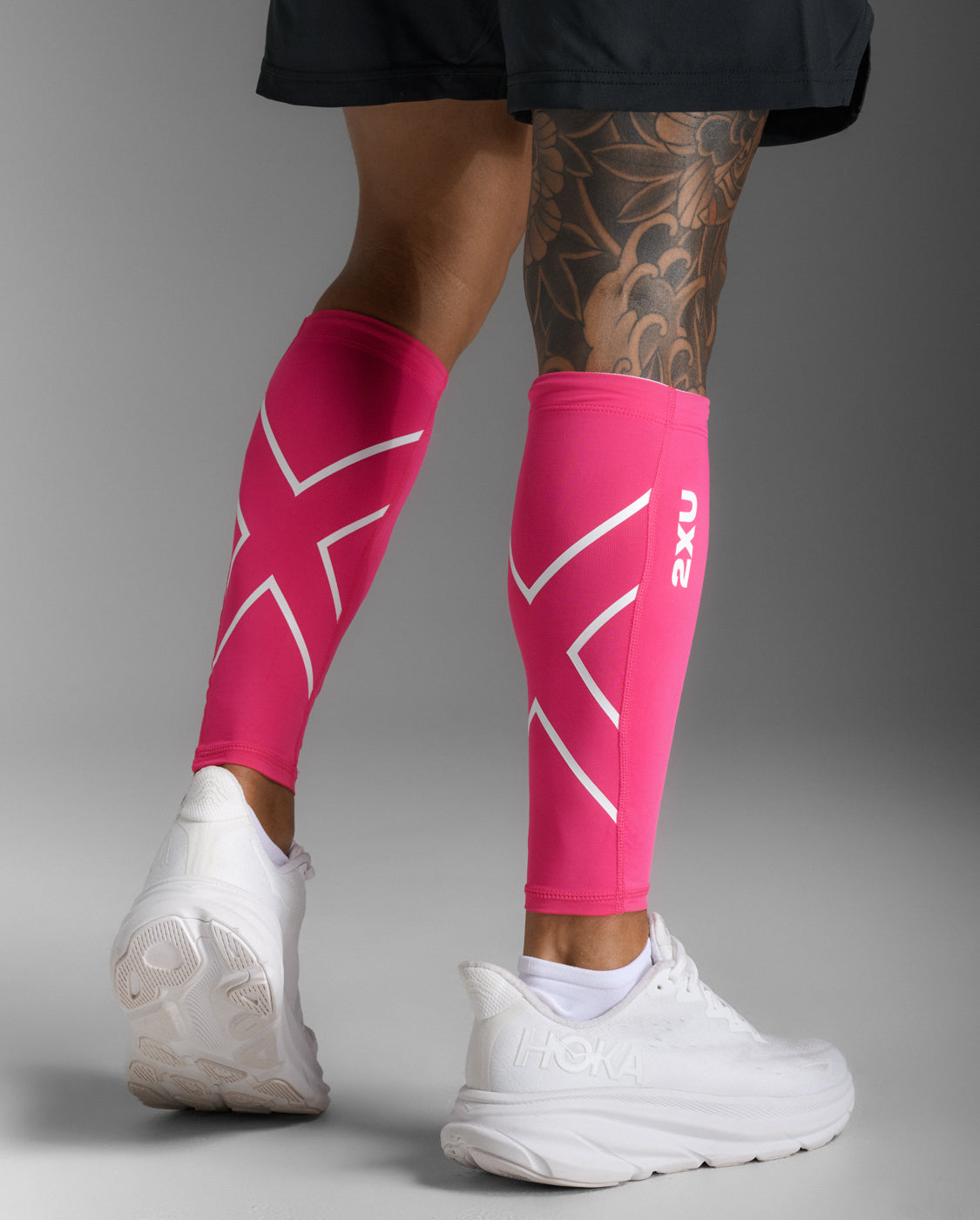 2xu-core-compression-calf-guards-hot-pink-hot-pink-kompression image 1