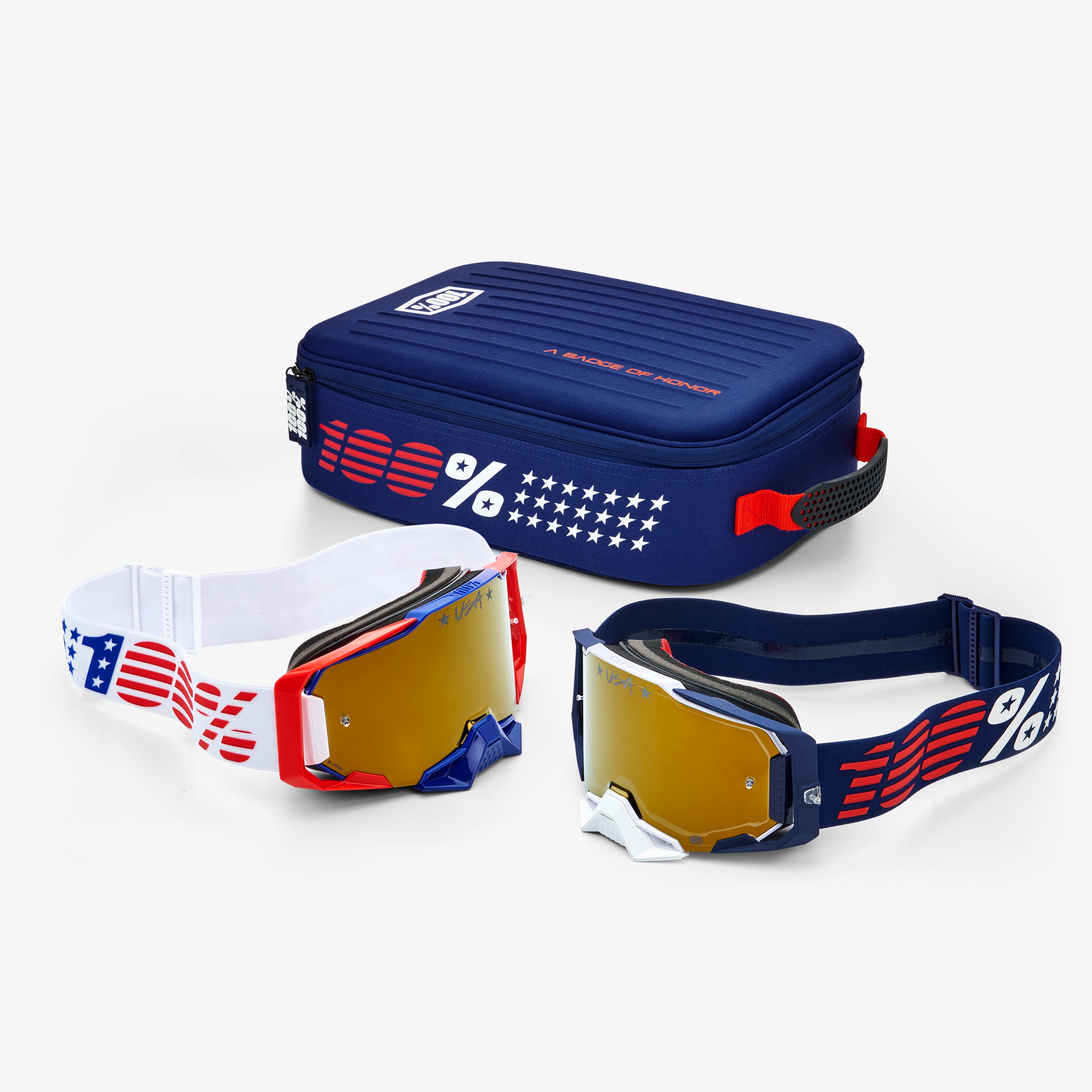 100-dual-armega-goggle-patriot-pro-pack-true-gold image 1