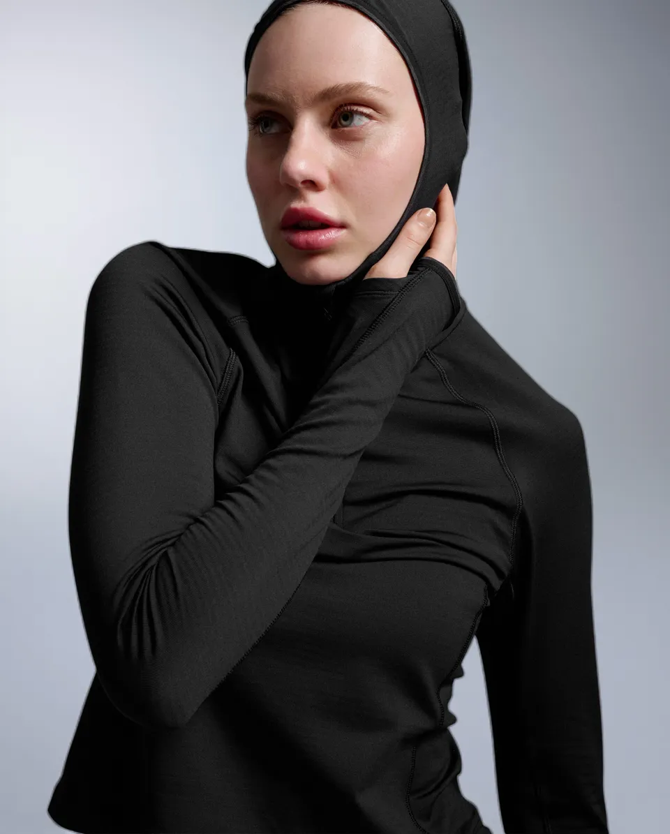 2xu-ignition-grid-1-2-zip-hoodie-schwarz-damen-thermo image 1