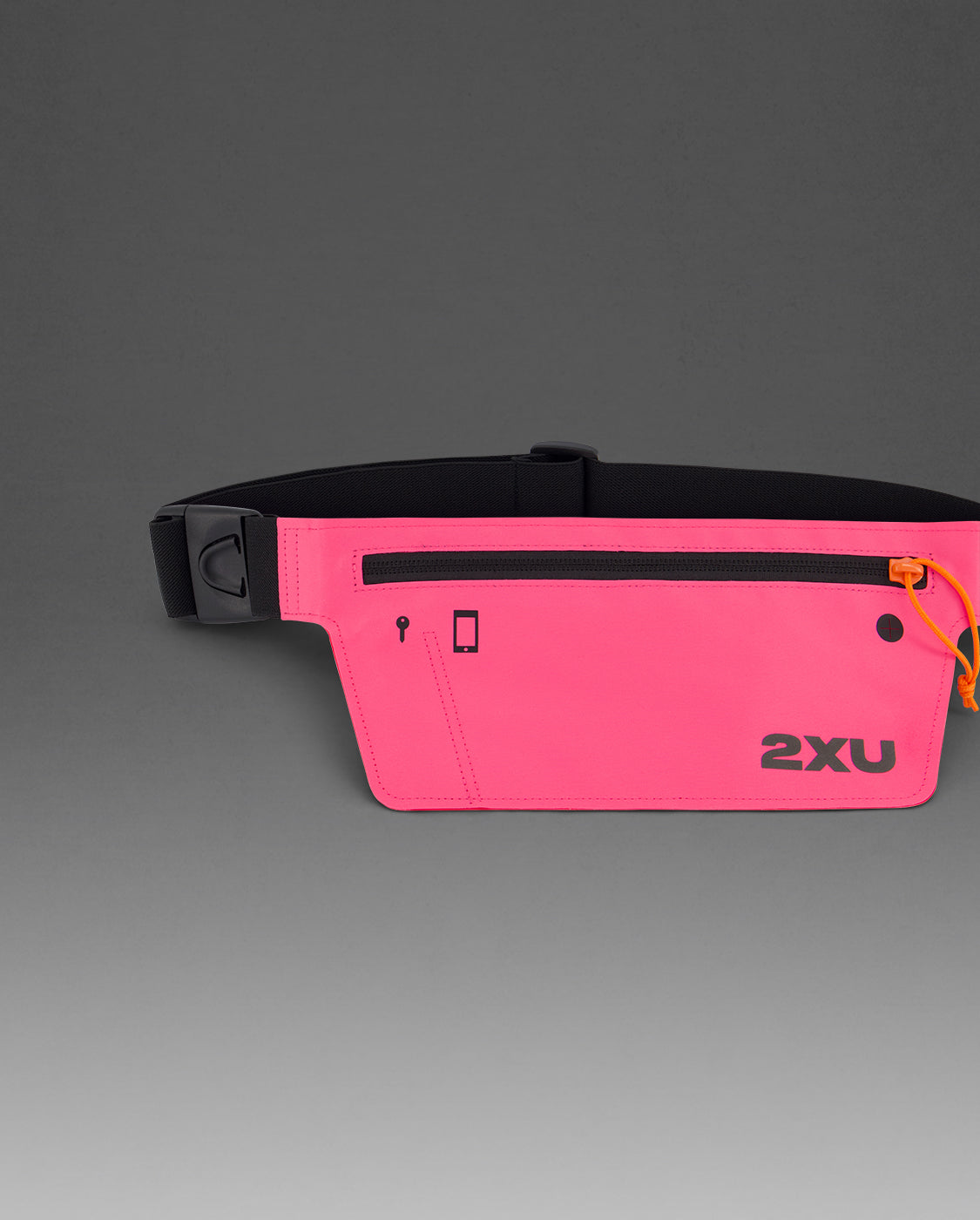 2xu-swim-race-slim-run-belt-unisex-fuchsia-black-reflective-handy image 7