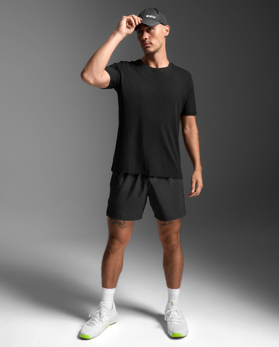 2xu-motion-cotton-flex-tee-t-shirt-herren-schwarz-baumwolle image 3
