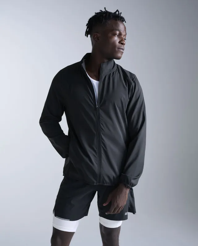 2xu-aero-jacket-laufjacke-herren-black-silver-reflective image 1