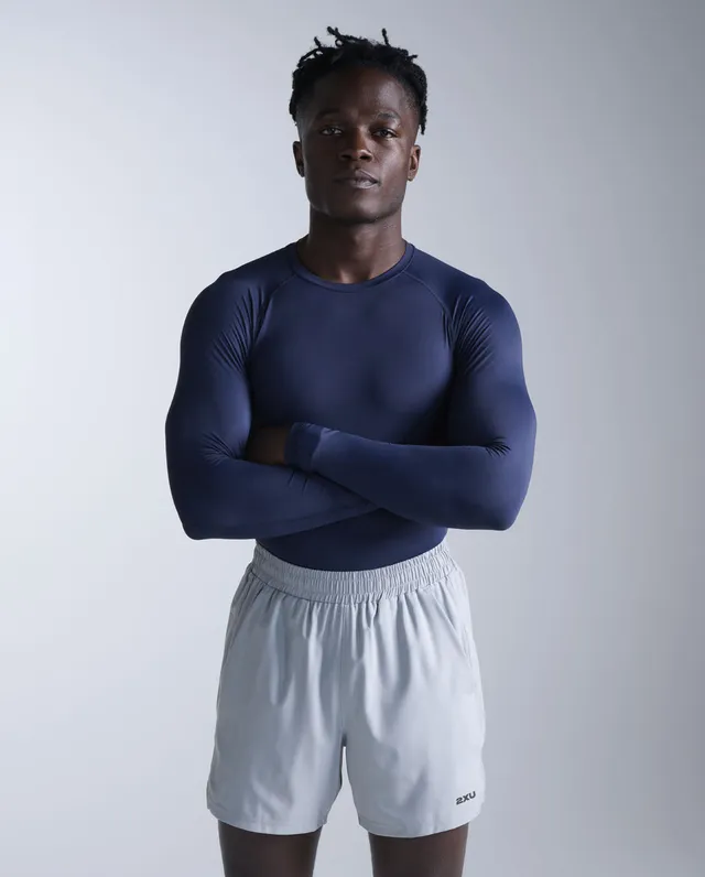 2xu-core-compression-long-sleeve-navy-kompressionsshirt image 1