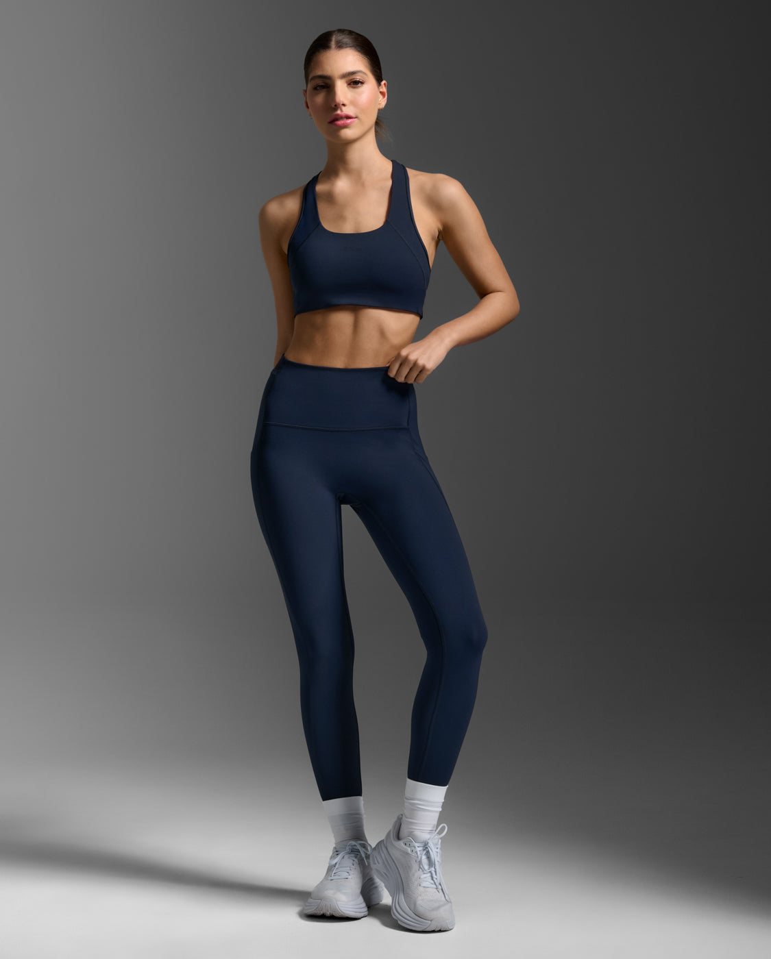 2xu-form-stash-hi-rise-compression-tights-midnight-damen-leggings image 3