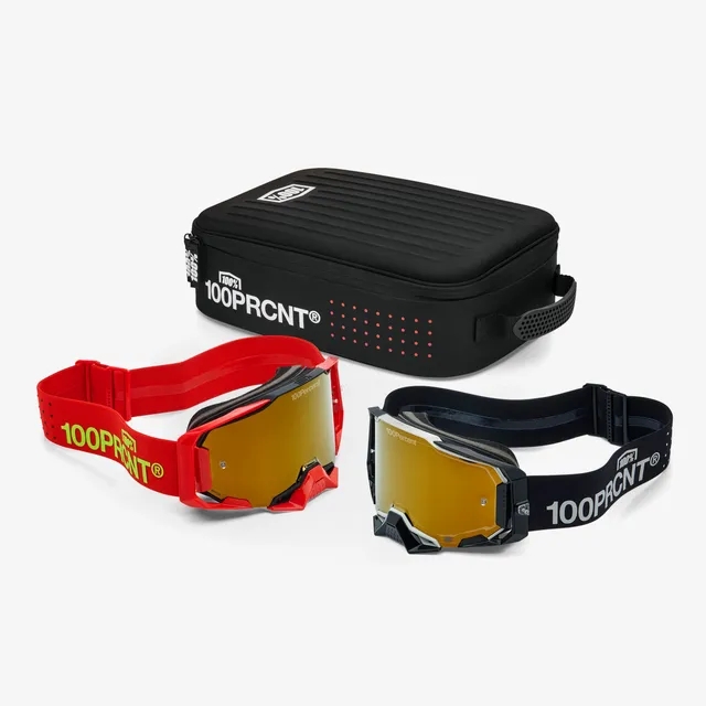 100-armega-dual-racer-pro-pack-mx-brille-schwarz-rot-true-gold-mirror image 1