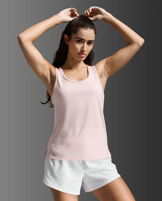2xu-aero-singlet-lauftop-damen-pink-frost-reflective image 1