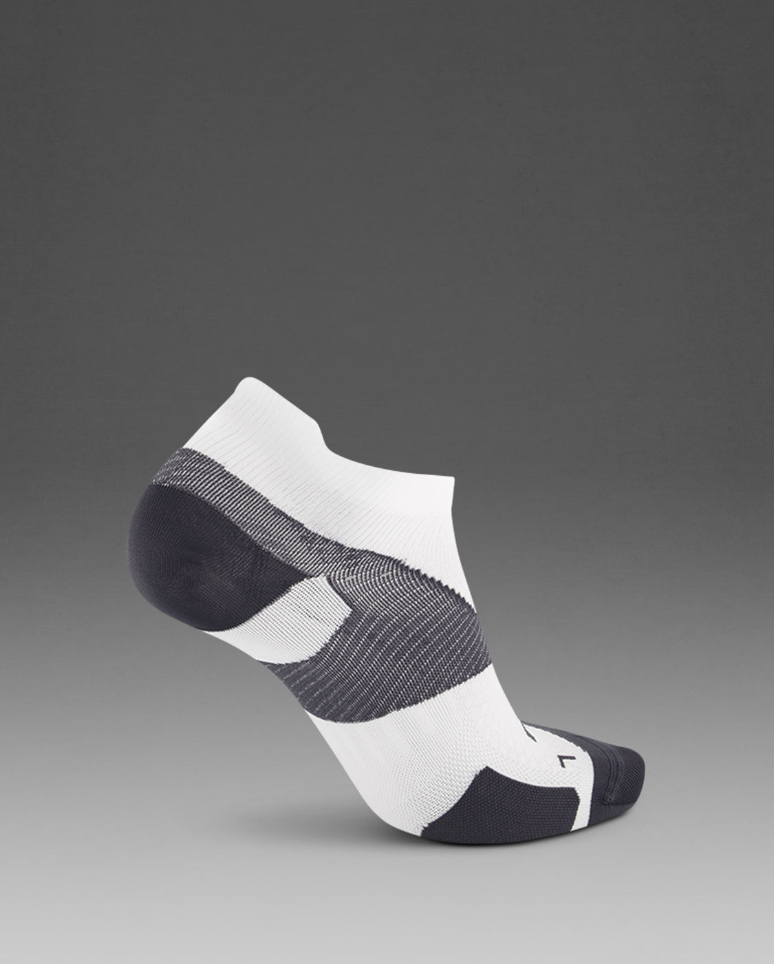 2xu-vectr-ultralight-1-4-crew-kompressionssocken-white-grey-x-lock image 3