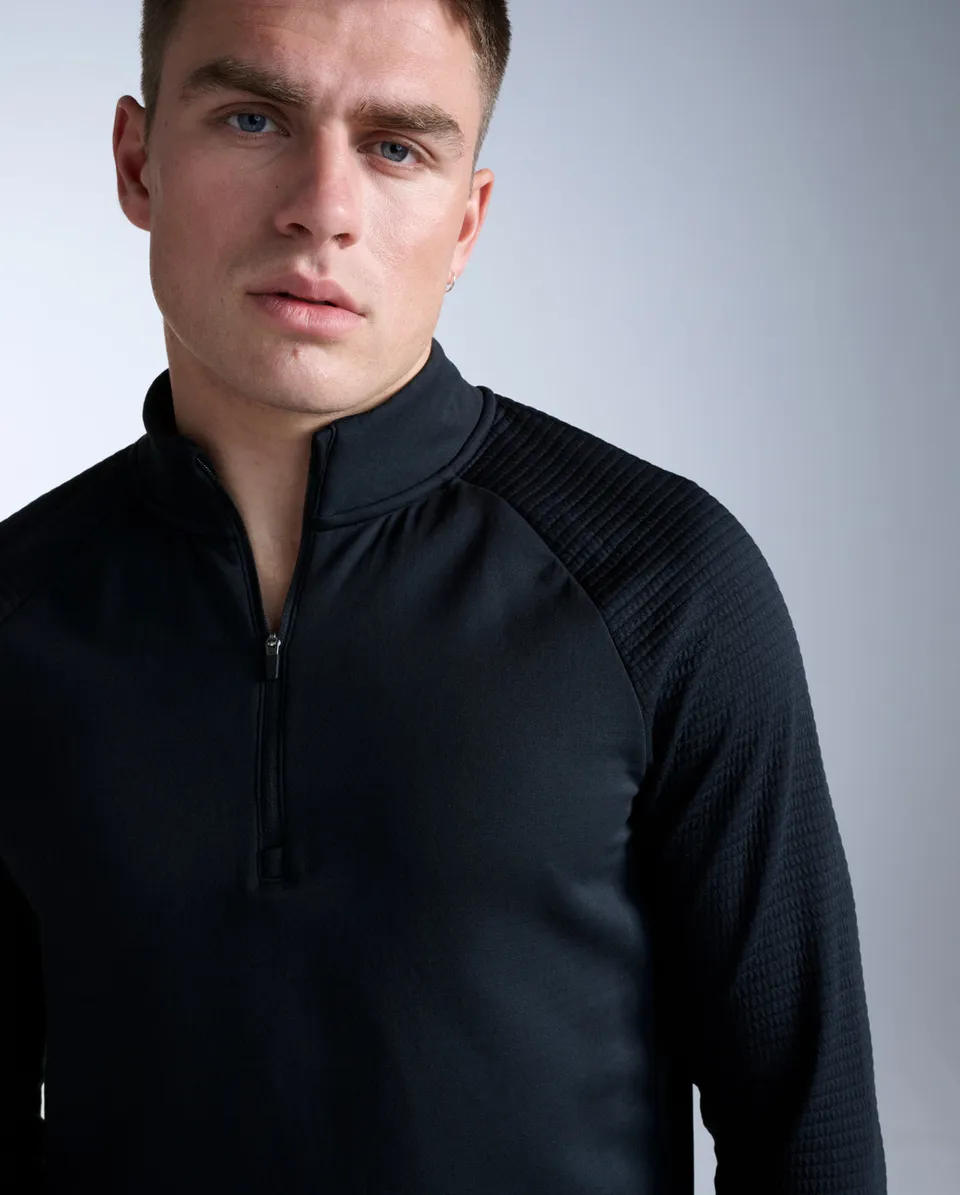 2xu-ignition-haptic-1-4-zip-laufshirt-herren-schwarz-reflektiv image 1