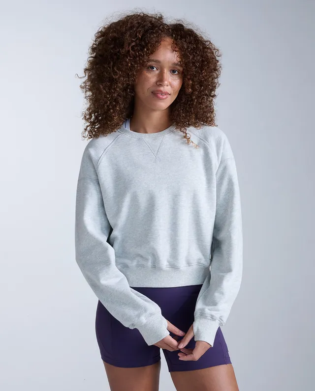 2xu-ez-organic-cotton-ribbed-crew-pullover-grey-marle-bio-baumwolle image 1