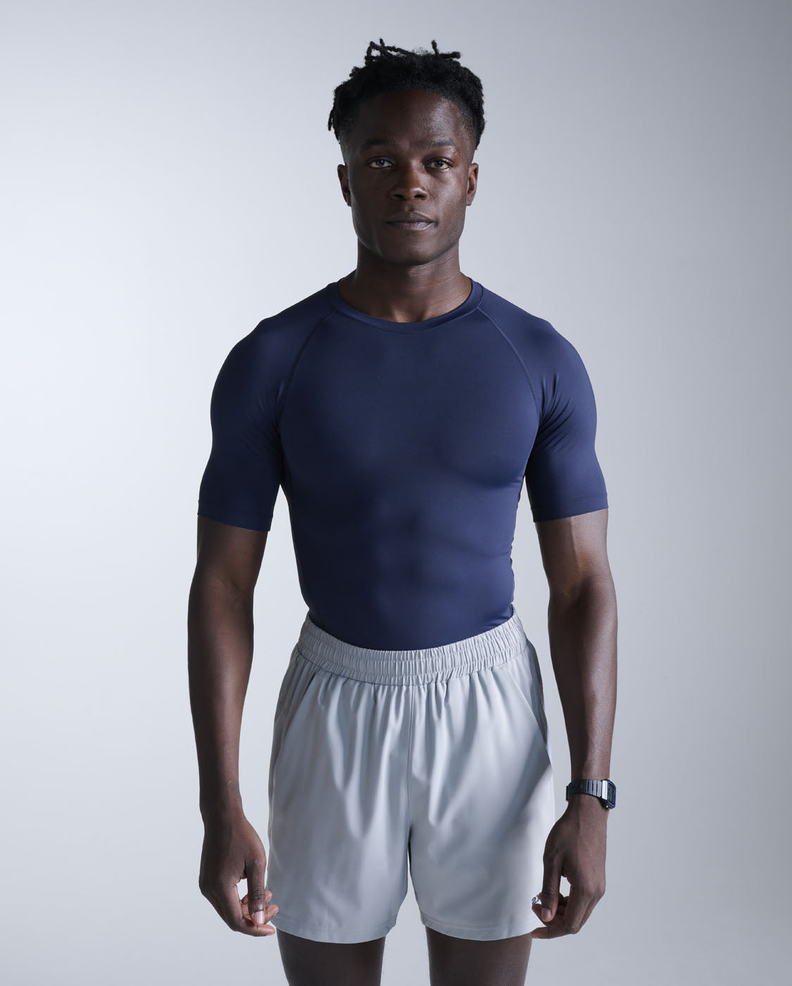 2xu-core-compression-short-sleeve-kompressionsshirt-navy-herren image 1