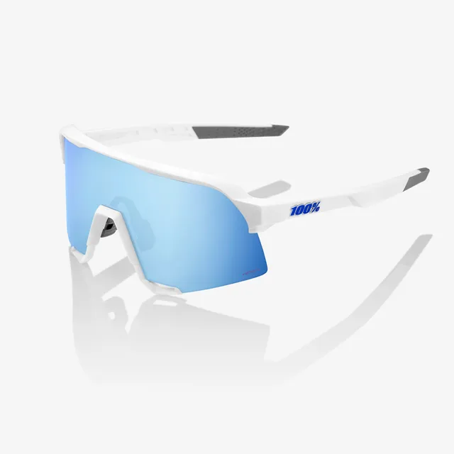 100-s3-matte-white-hiper-blue-sportbrille-verspiegelt image 1