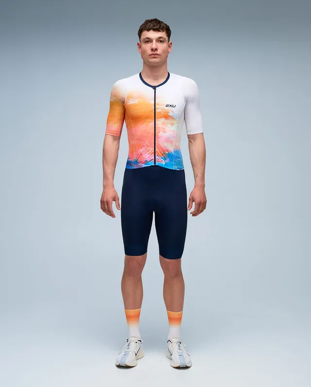 2xu-aero-sleeved-trisuit-herren-midnight-noosa-einteiler image 1