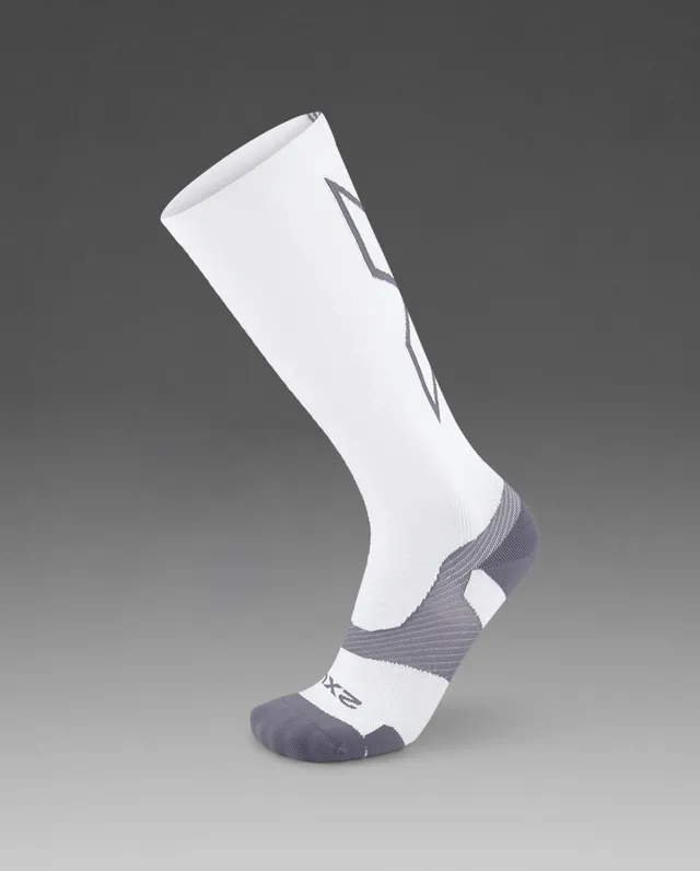2xu-vectr-light-cushion-full-length-kompressionssocken-wei-grau image 1