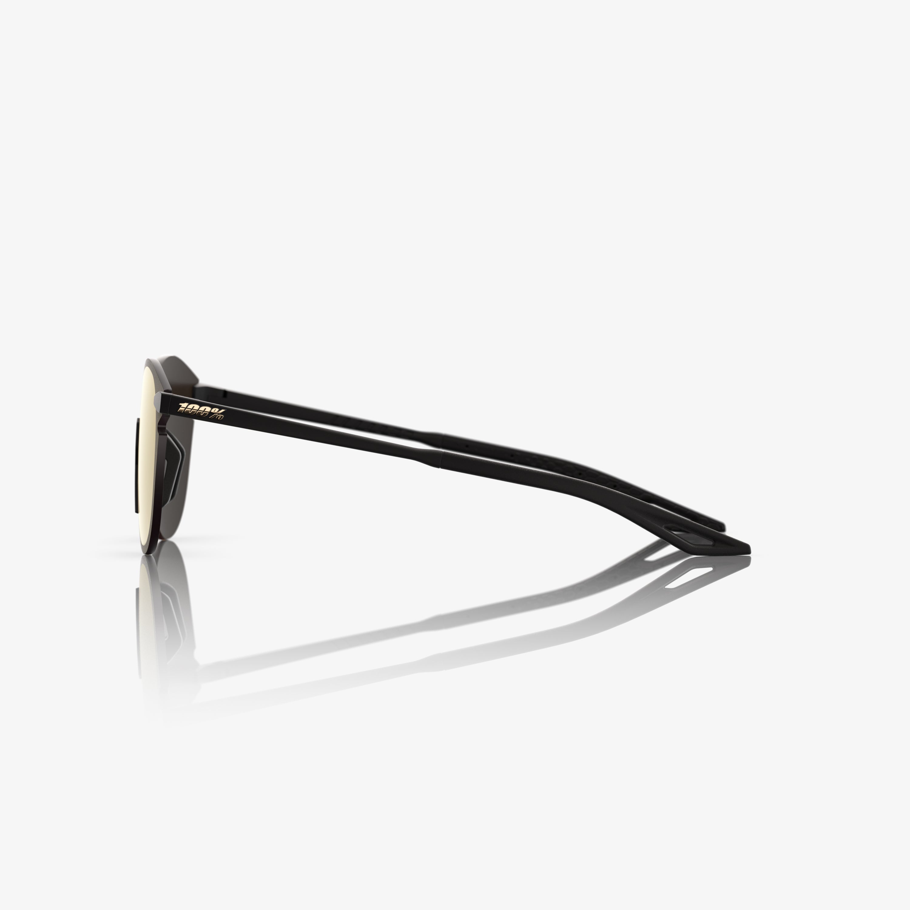 100-legere-round-sonnenbrille-matte-black-gold-24k image 3