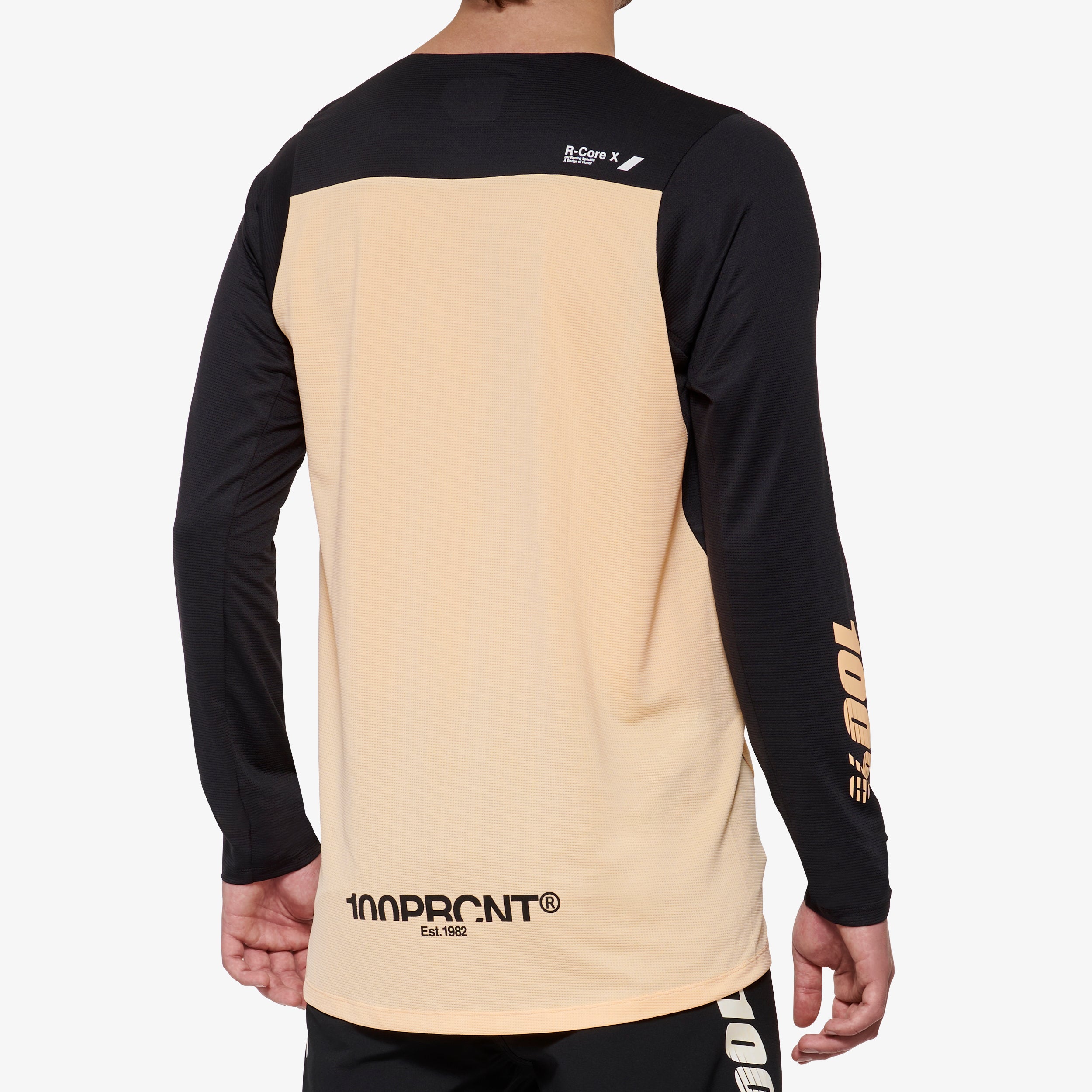 100-r-core-x-langarm-trikot-black-peach-mtb-jersey image 2