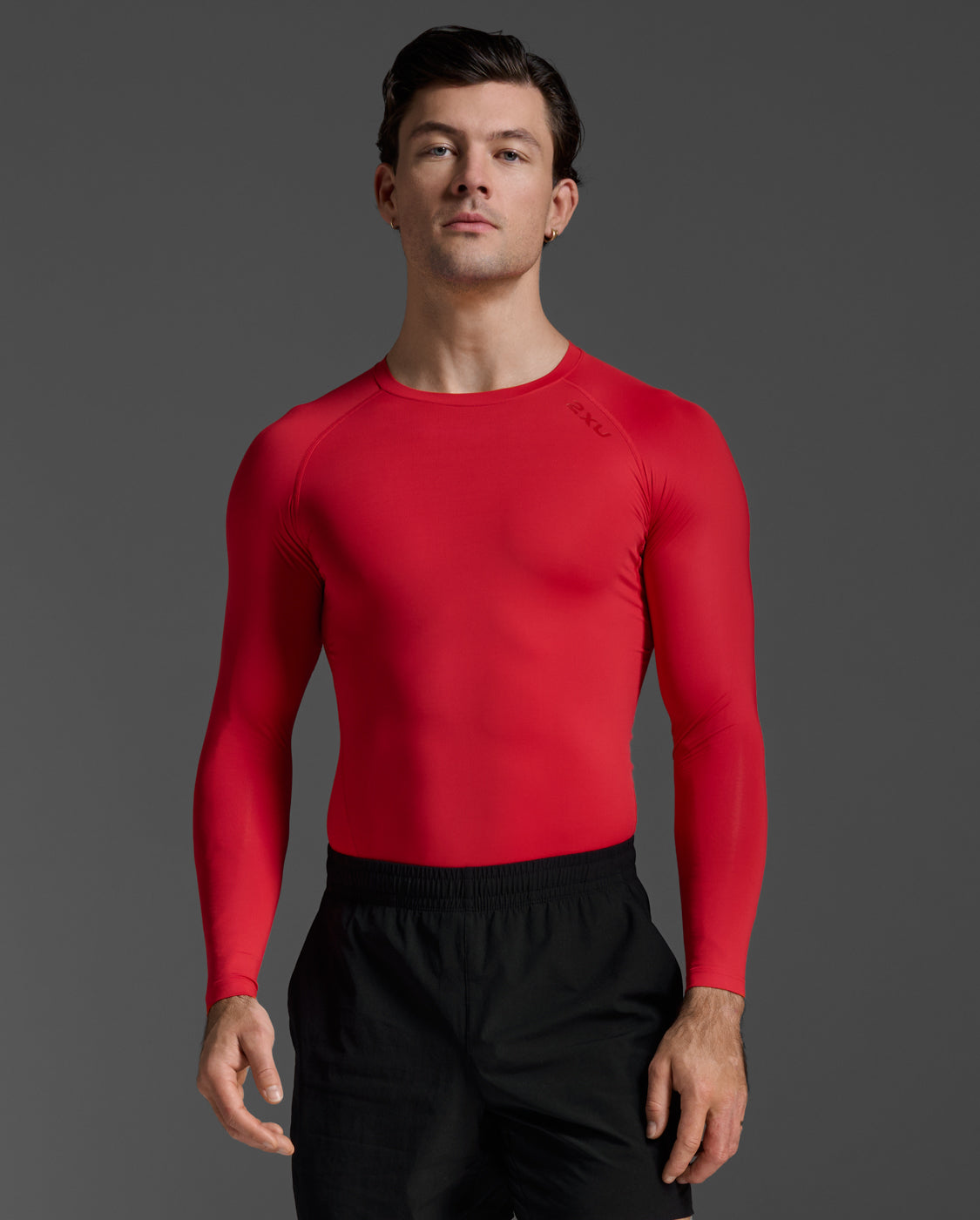 2xu-core-compression-long-sleeve-langarmshirt-herren-rot image 2
