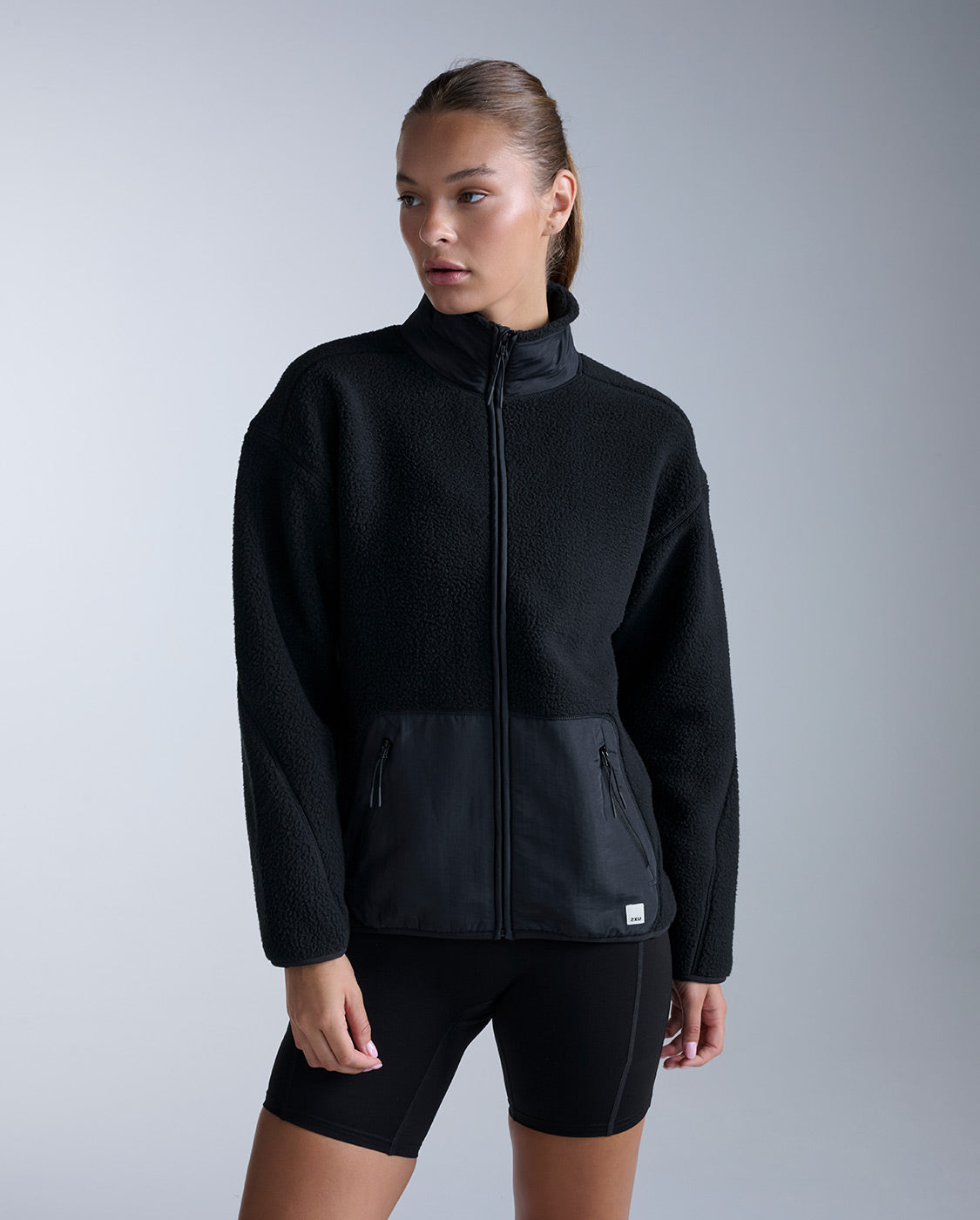 2xu-ignition-sherpa-zip-fleecejacke-black-black image 1