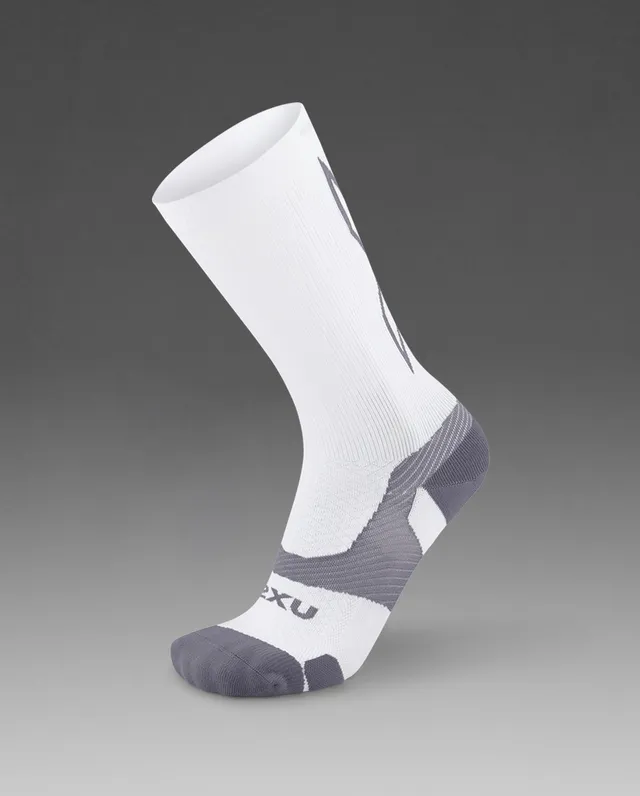 2xu-vectr-light-cushion-crew-laufsocken-wei-grau image 1
