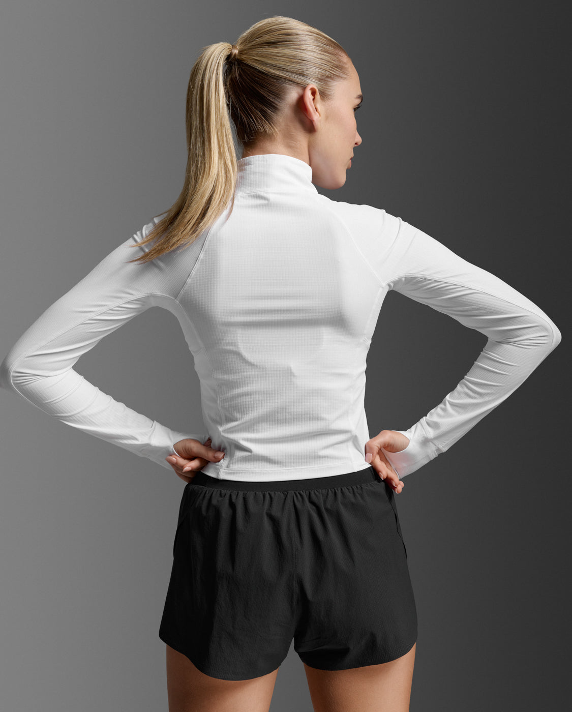2xu-aero-waffle-1-2-zip-langarmshirt-damen-wei-reflective image 3