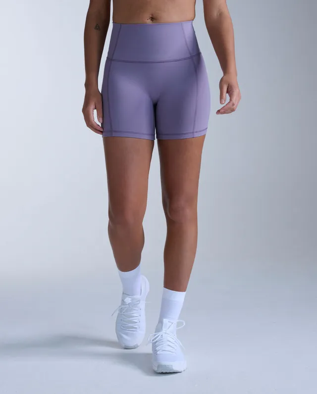2xu-fluid-hi-rise-5-shorts-dusted-grape-high-waist image 1