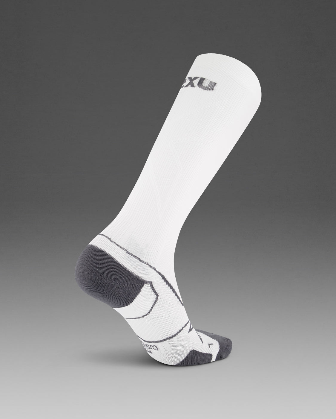 2xu-vectr-cushion-kompressionssocken-white-grey image 3