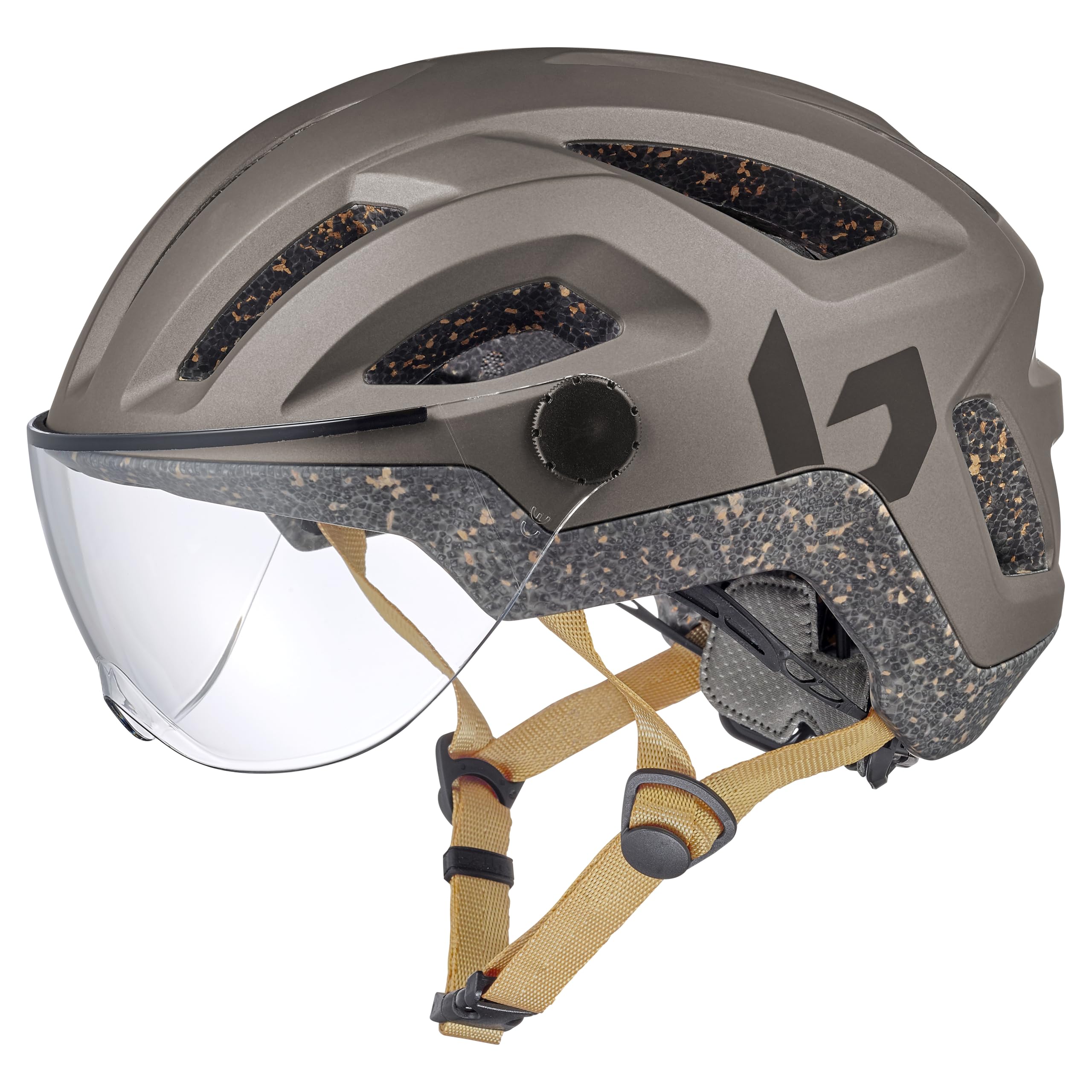boll-react-visor-fahrradhelm-braun-s-mit-visier image 1