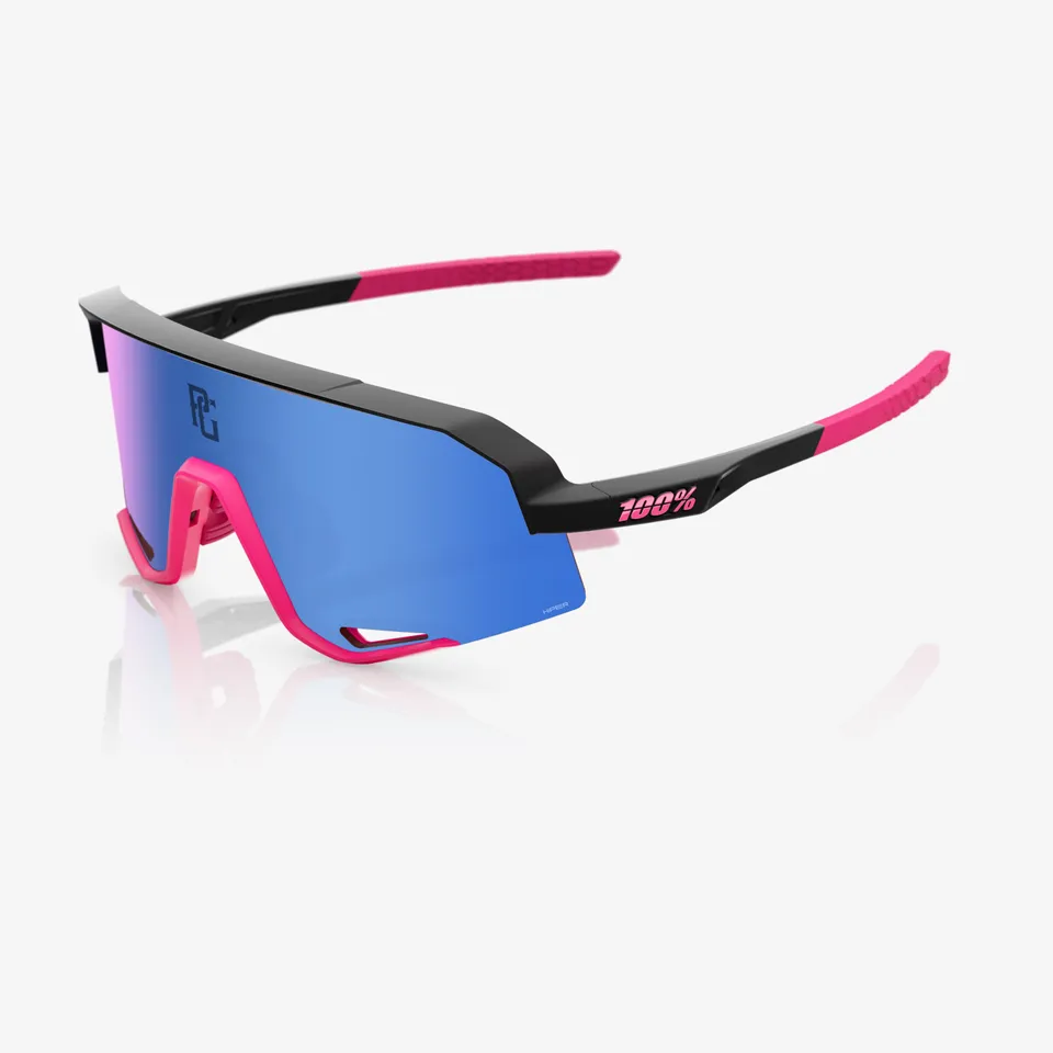 100-slendale-sonnenbrille-black-pink-blue-mirror image 1