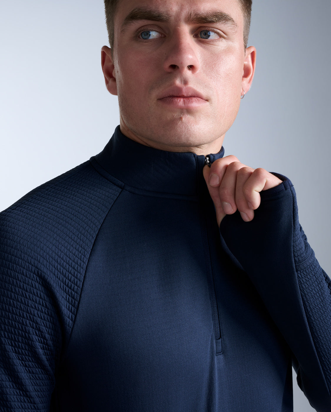 2xu-ignition-haptic-1-4-zip-laufshirt-midnight-silver image 3