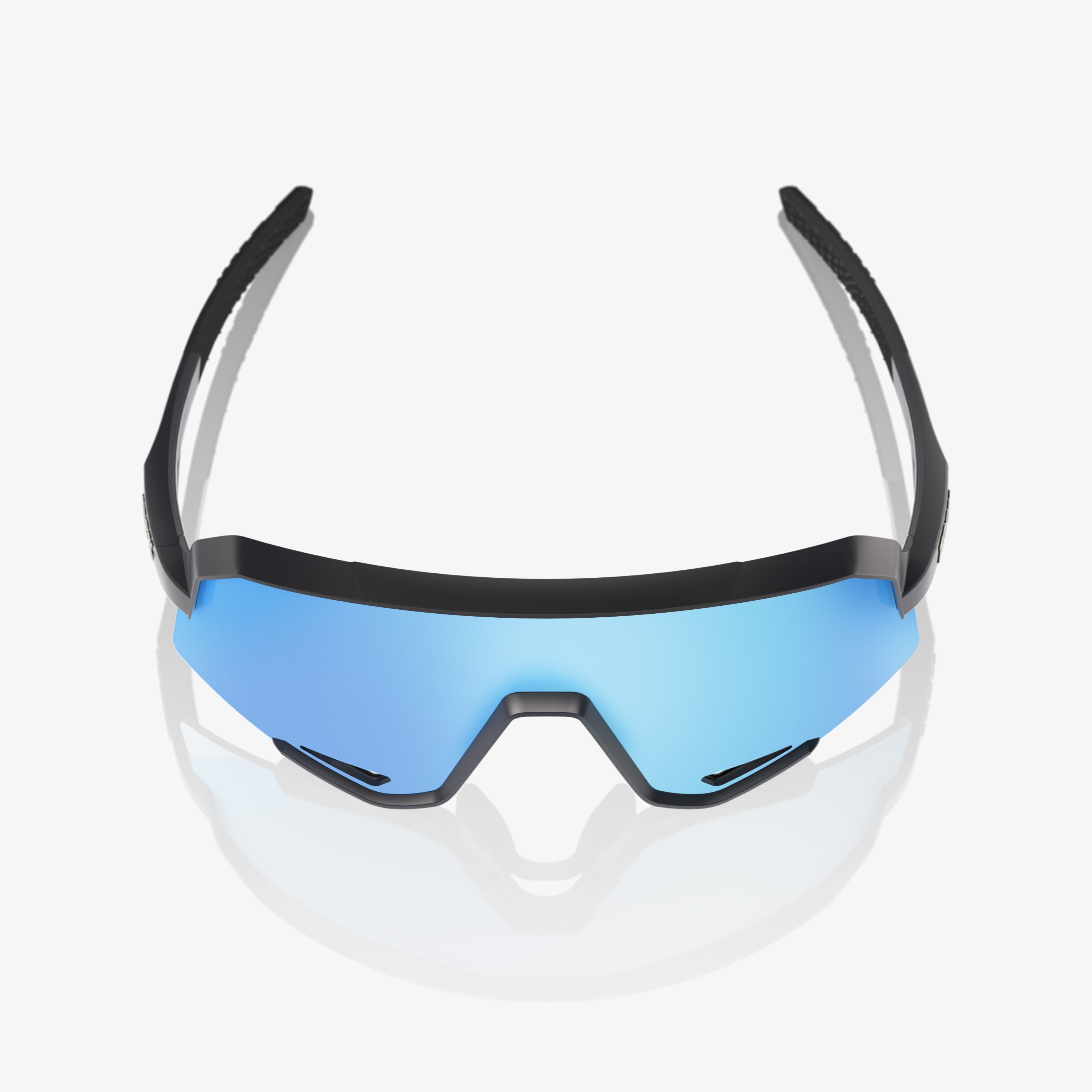 100-slendale-sonnenbrille-mattschwarz-blau-verspiegelt image 4