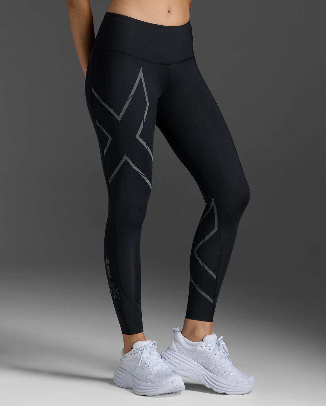 2xu-light-speed-mid-rise-tights-herren-black-black-reflective image 3