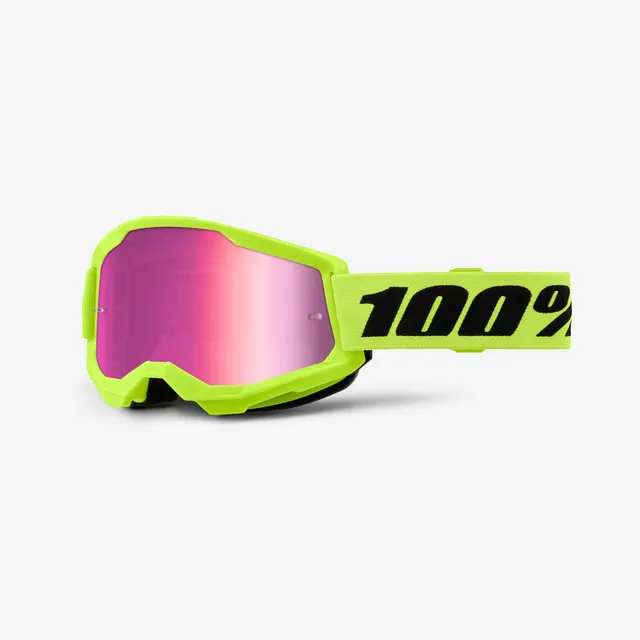 100-strata-2-neon-yellow-goggle-klar-f-r-moto-und-mtb image 1