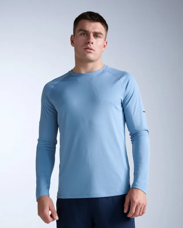 2xu-aero-longsleeve-herren-laufshirt-blau-atmungsaktiv image 1