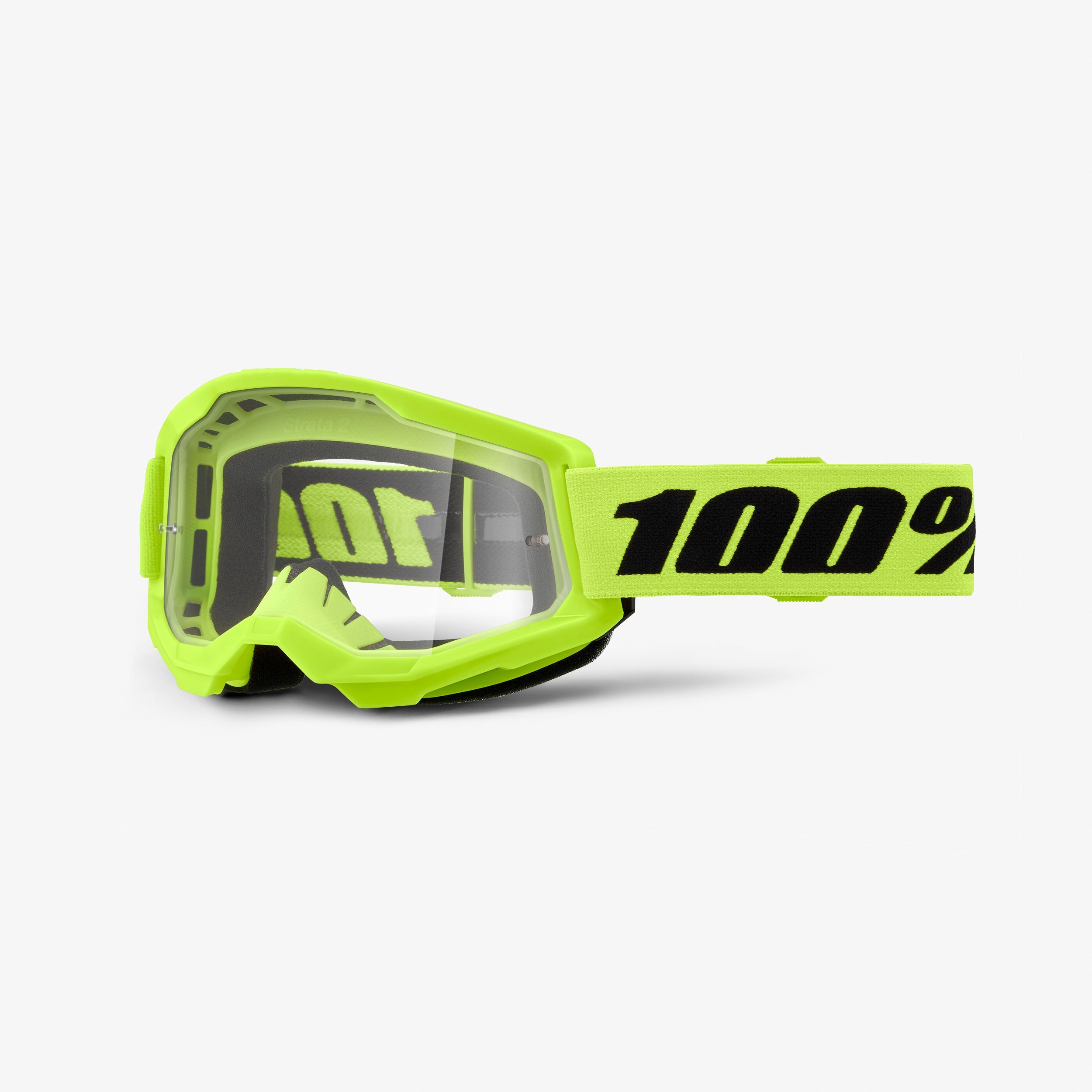 100-strata-2-neon-yellow-goggle-klar-f-r-moto-und-mtb image 2