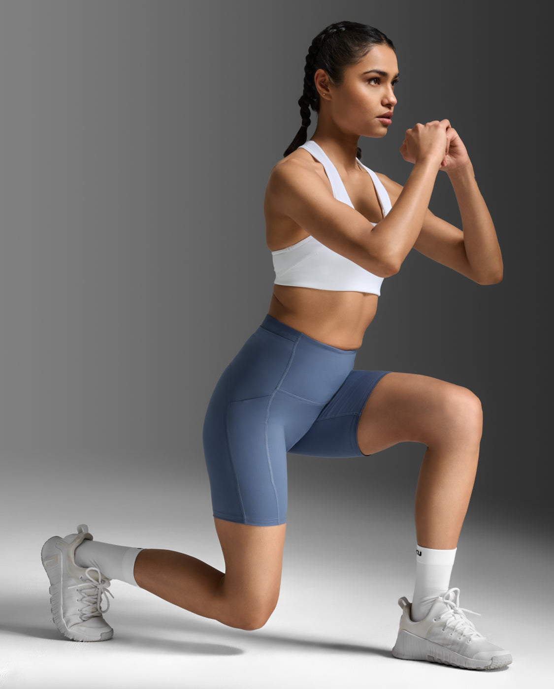 2xu-form-stash-hi-rise-6-compression-short-indigo image 6