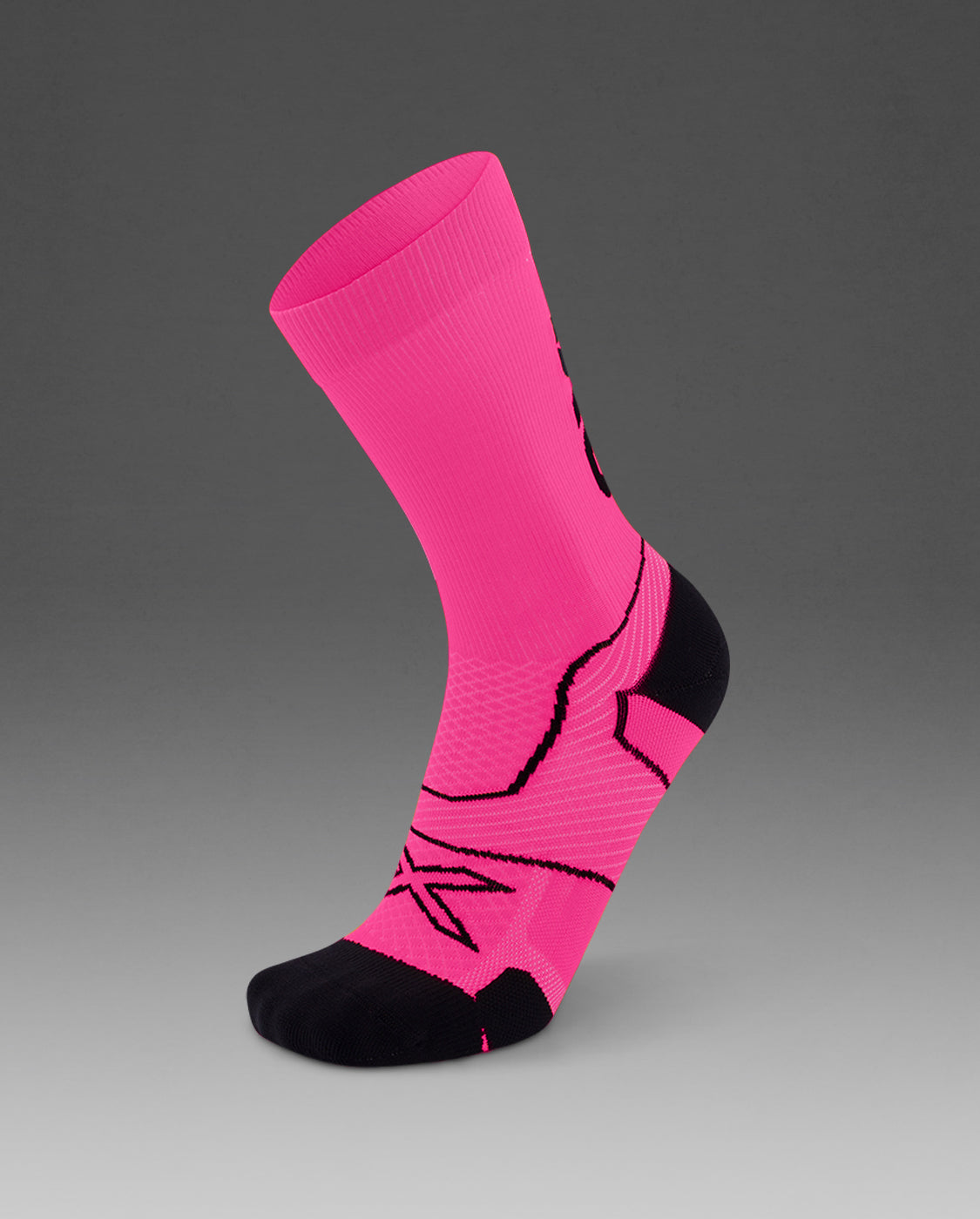 2xu-vectr-cushion-crew-socken-laufsocken-fuchsia image 1