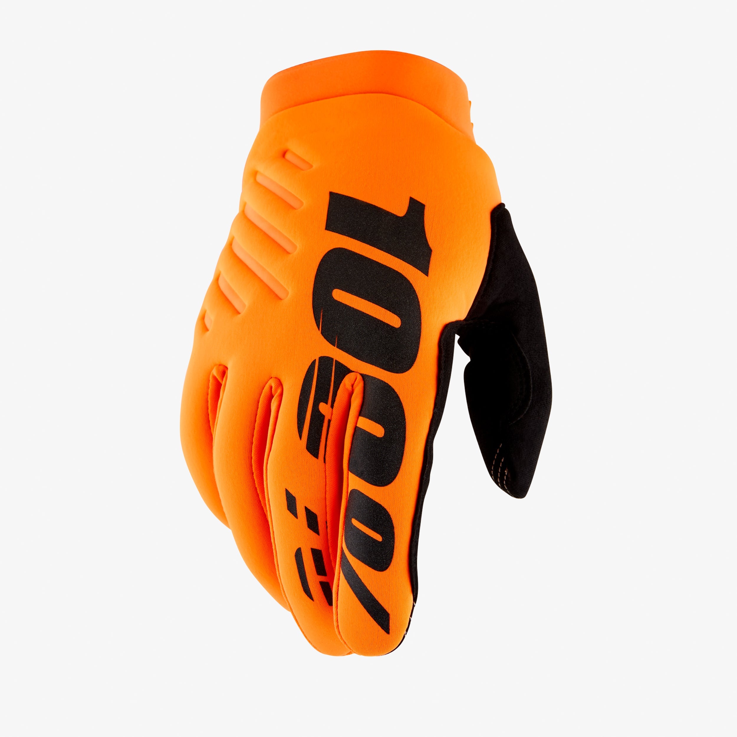 100-brisker-fahrradhandschuhe-fluo-orange-black image 1