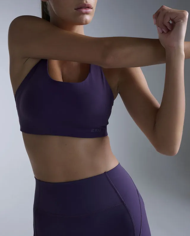 2xu-form-strappy-low-impact-sport-bh-damen-lila-yoga image 1