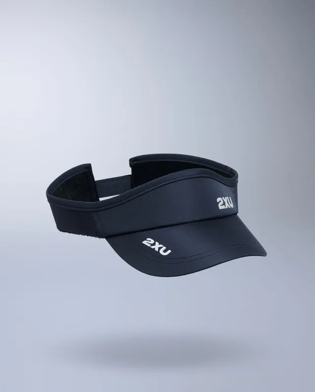 2xu-aero-run-visor-unisex-midnight-silver image 1