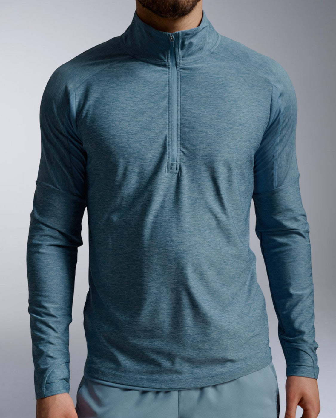 2xu-aero-1-2-zip-langarmshirt-blue-shade-reflective image 8