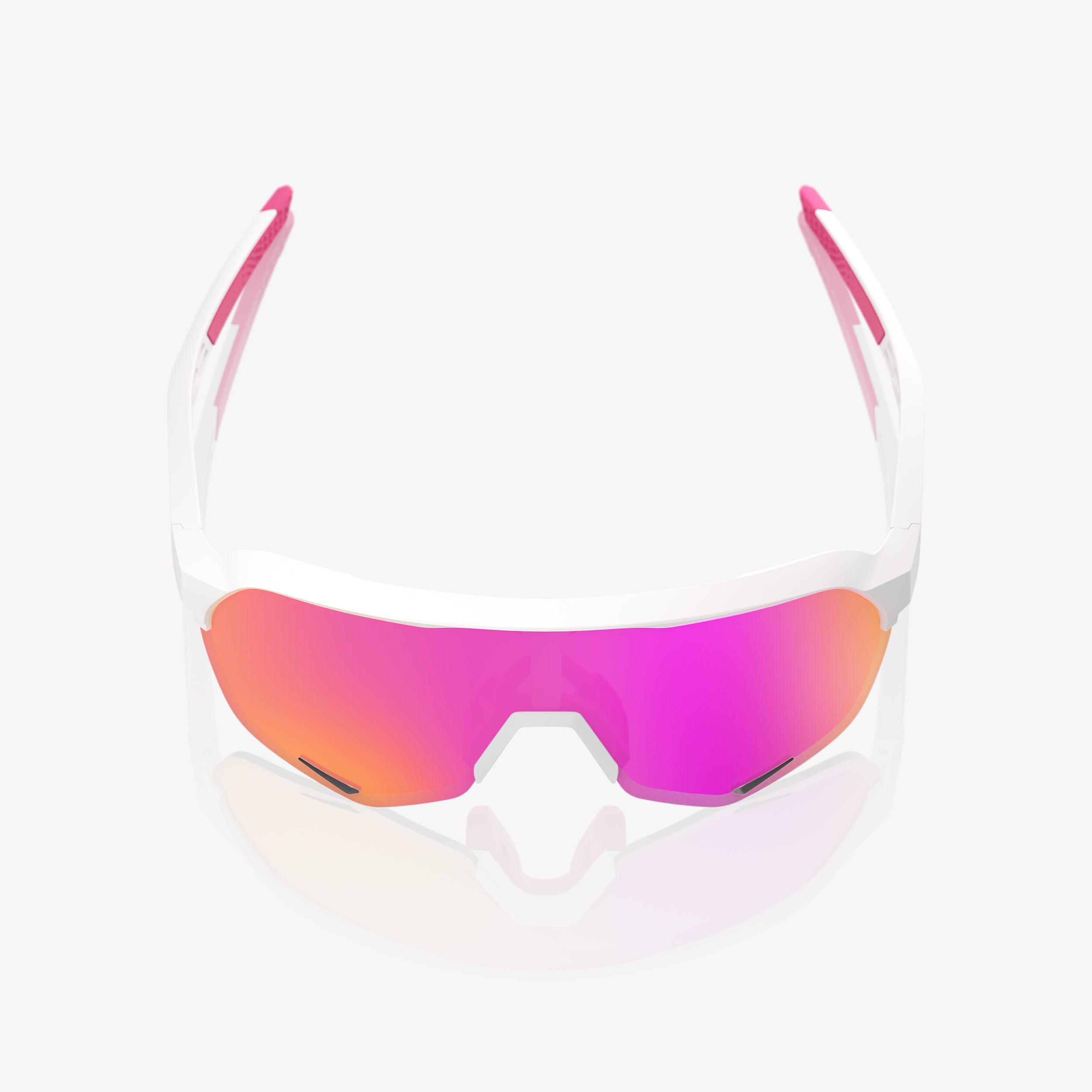 100-s2-sportbrille-matte-white-pink-hiper-mirror image 4