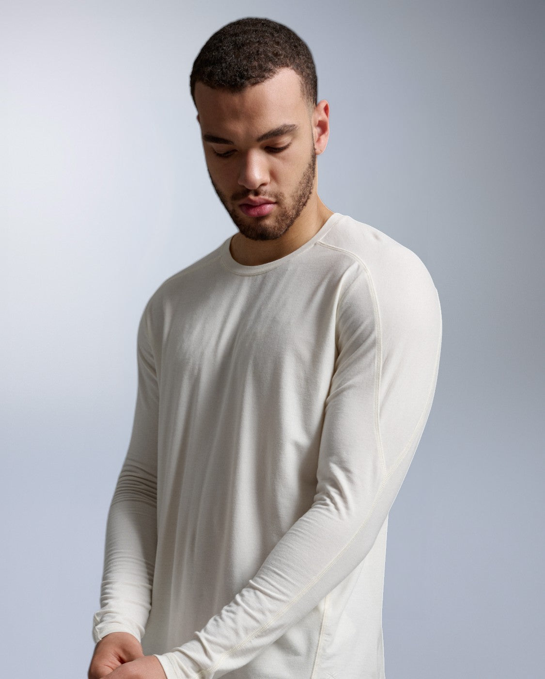 2xu-ignition-wool-langarmshirt-chalk-chalk image 2
