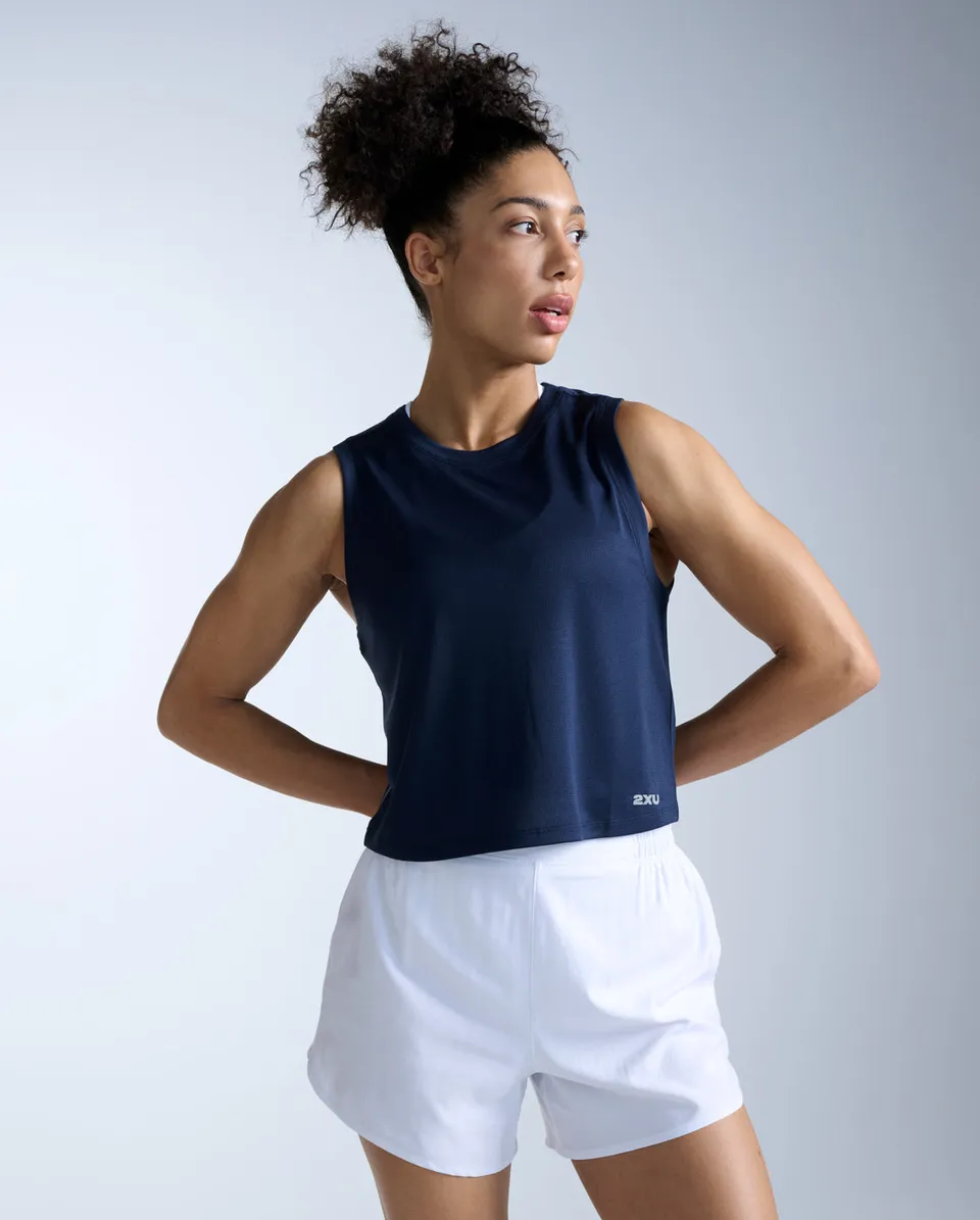 2xu-aero-mesh-crop-tank-lauftop-damen-midnight-atmungsaktiv image 1