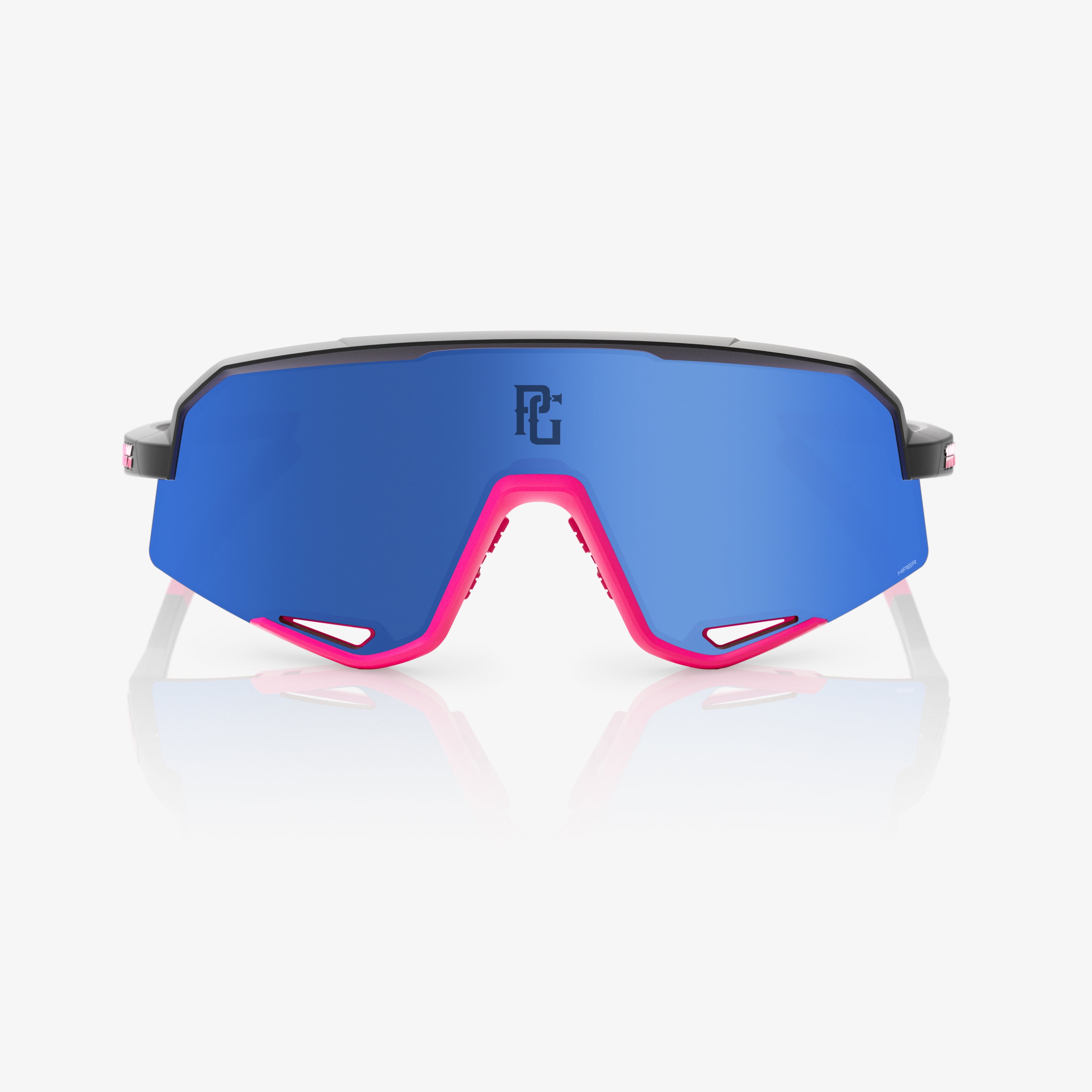 100-slendale-sonnenbrille-black-pink-blue-mirror image 2