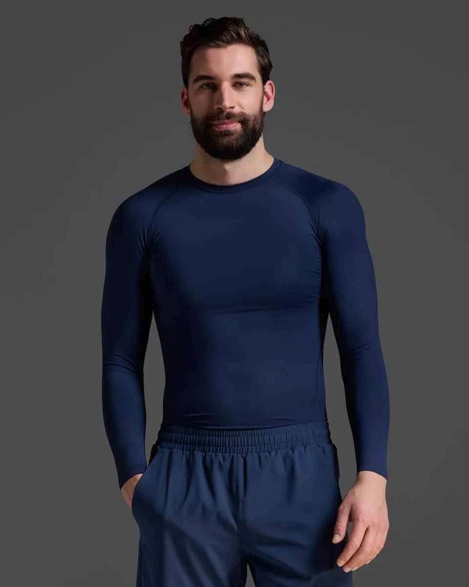 2xu-core-compression-long-sleeve-kompressionsshirt-navy image 1