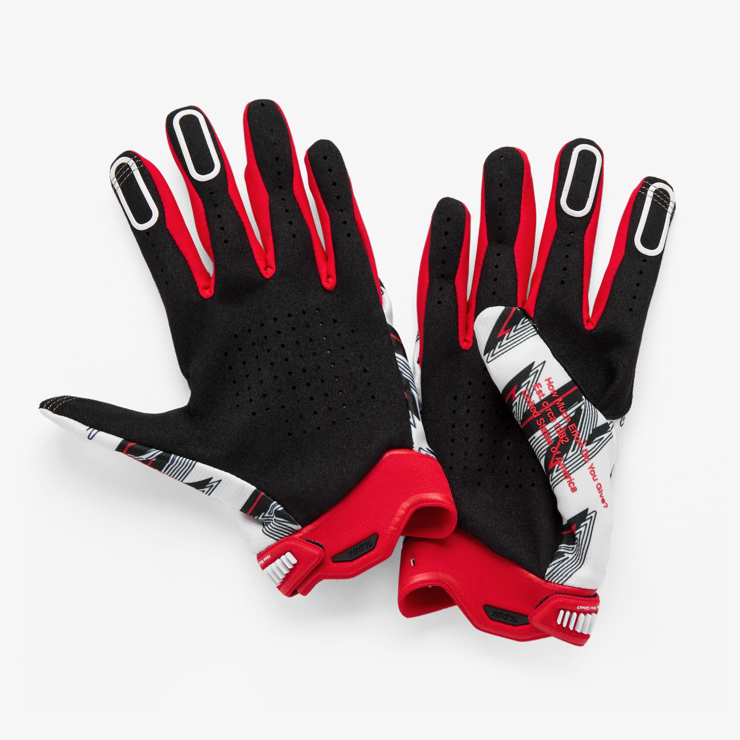 100-ridefit-handschuhe-wei-rot-atmungsaktiv-clarino image 2